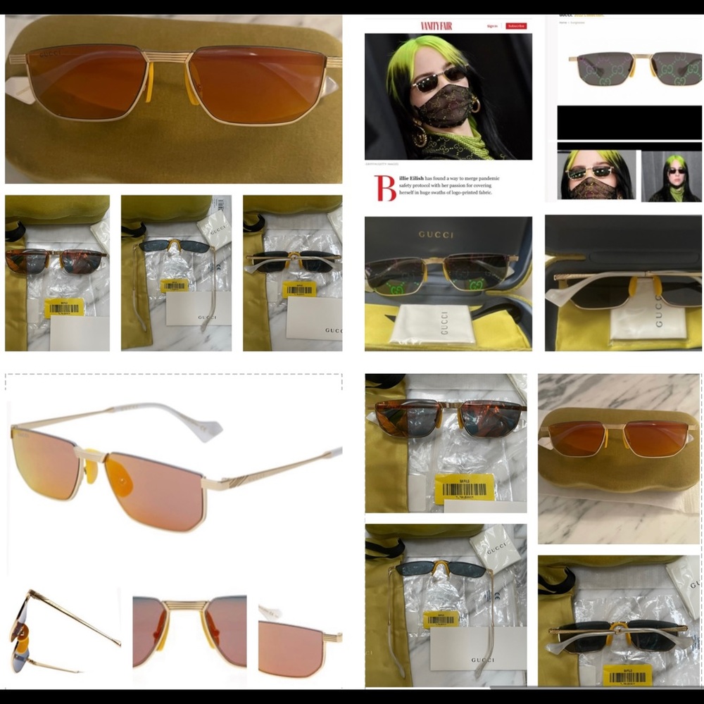 GUCCI UNISEX ORANGE MIRROR , SAME STYLE WORE TO THE GRAMMYS ON BILLIE EILISH